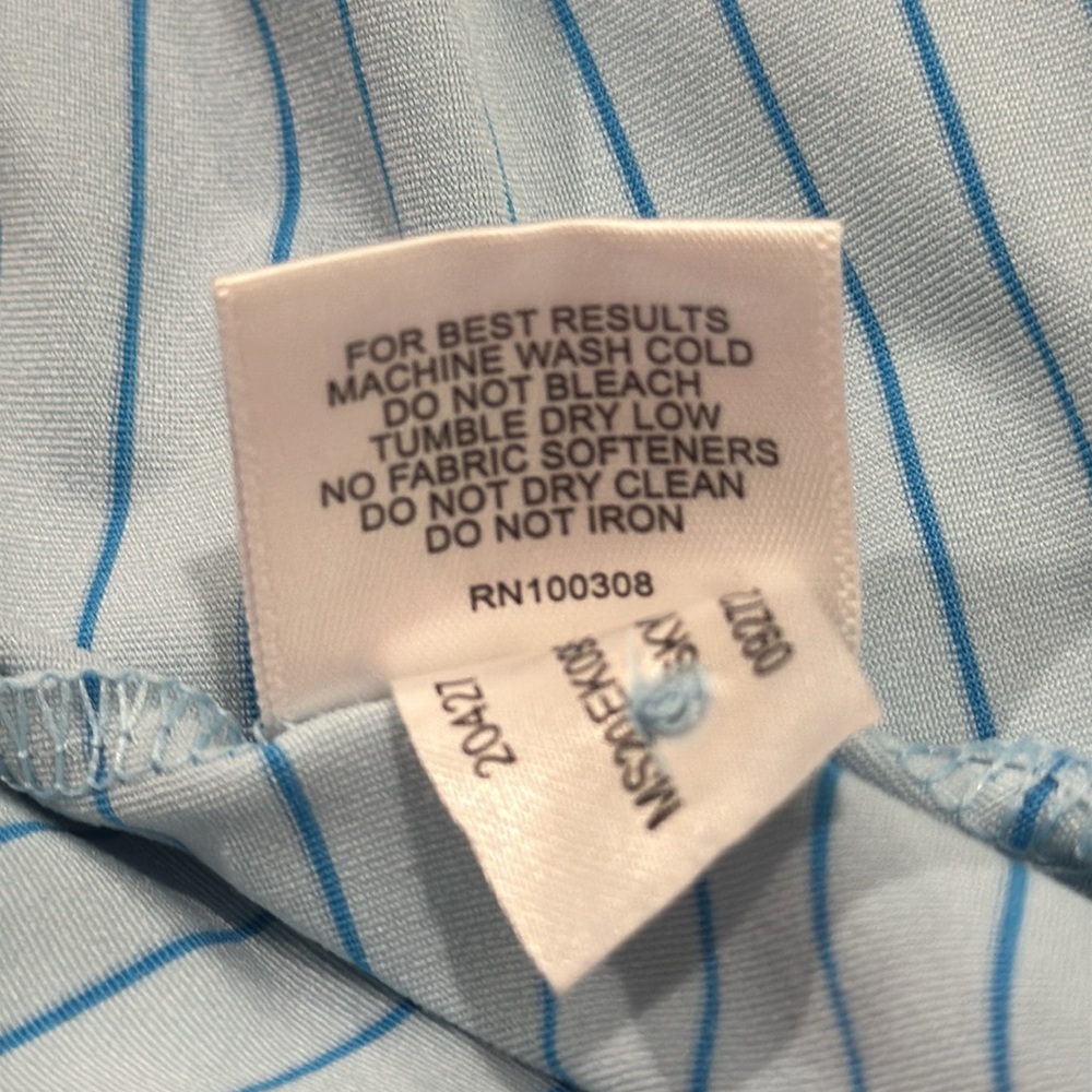 Peter Millar Summer Comfort Blue Striped Golf Polo Shirt Short Sleeve Size‎ XL - Picture 6 of 7